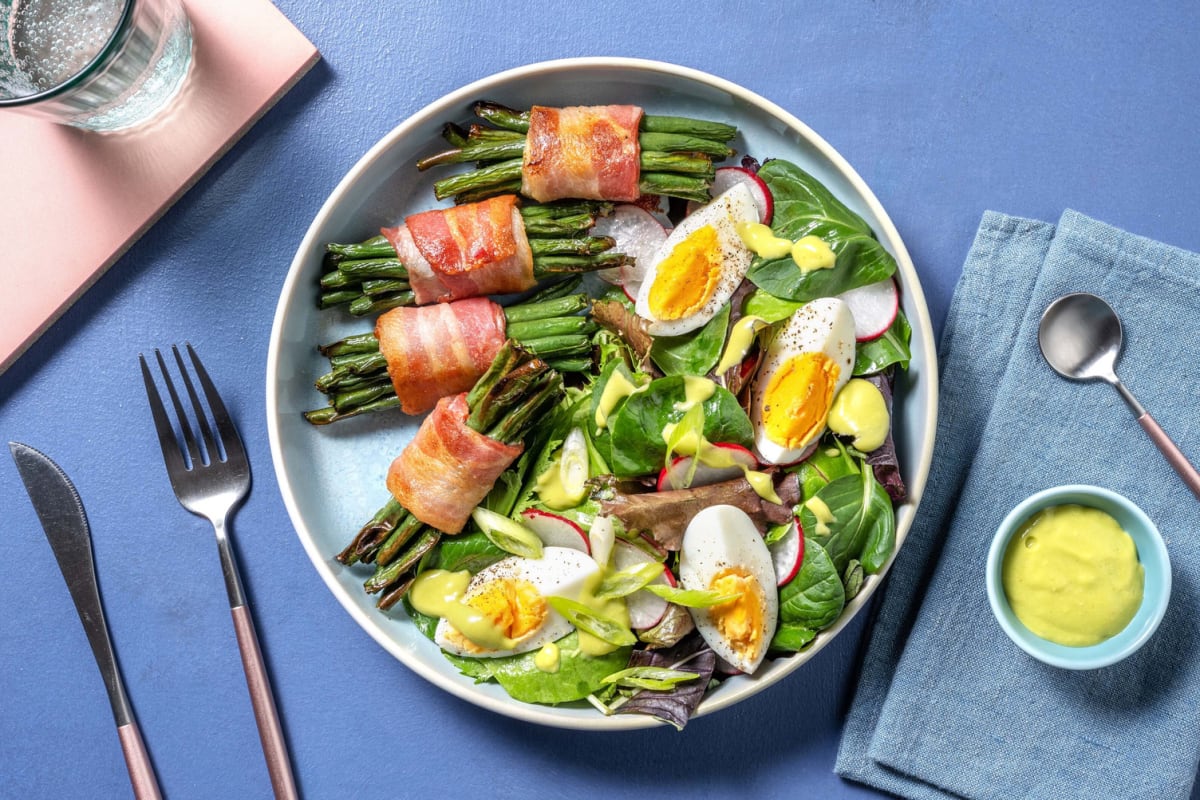 Haricots verts enrobés de bacon