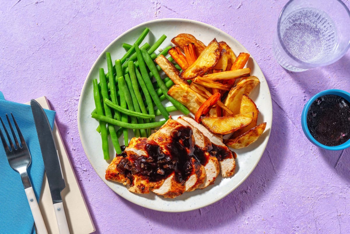 Harissa-Hähnchenfilet mit Pastinake 