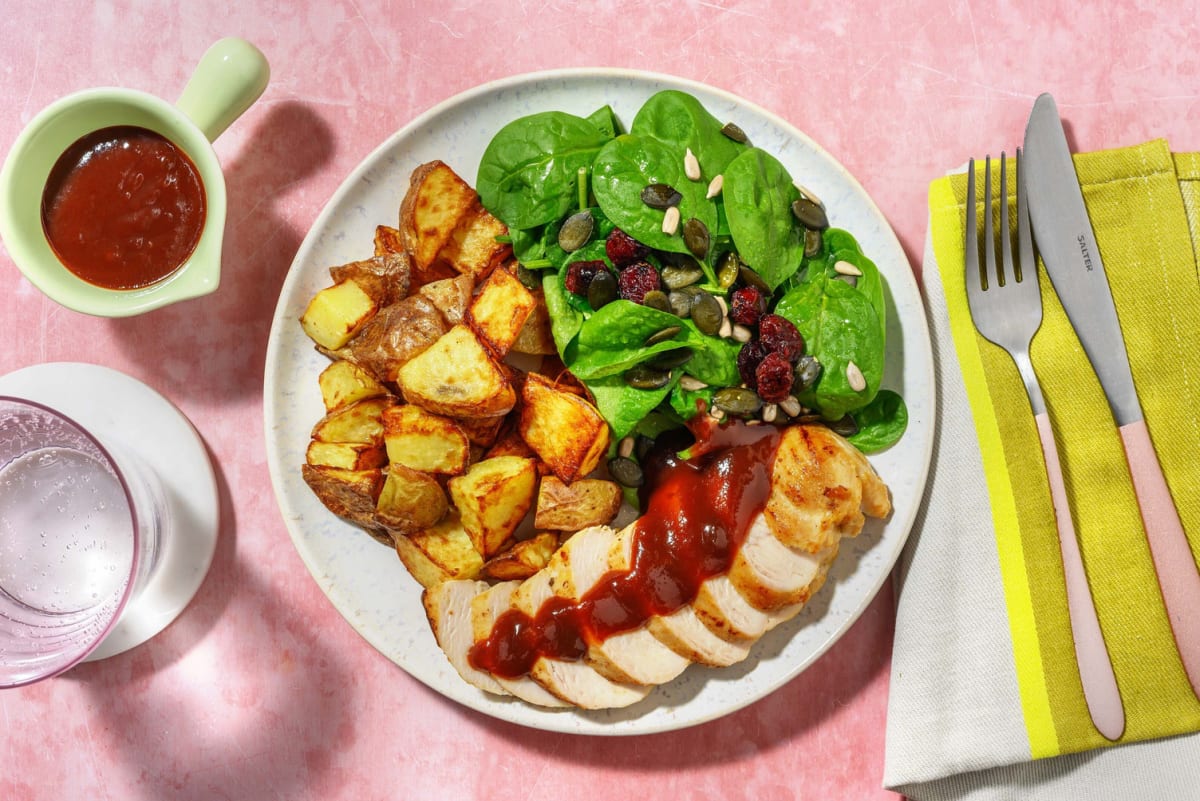 Blueberry-BBQ Chicken Thighs