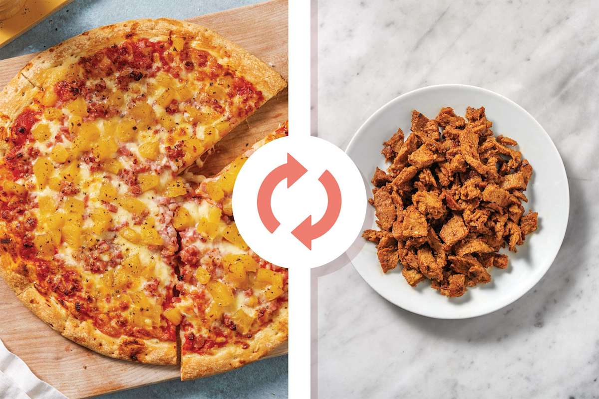Hawaiian-Style Plant-Based 'Beef' & Pineapple Pizza