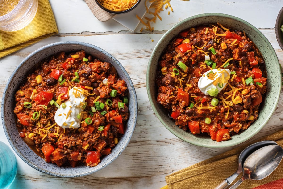 Hearty Beef and Black Bean Chili