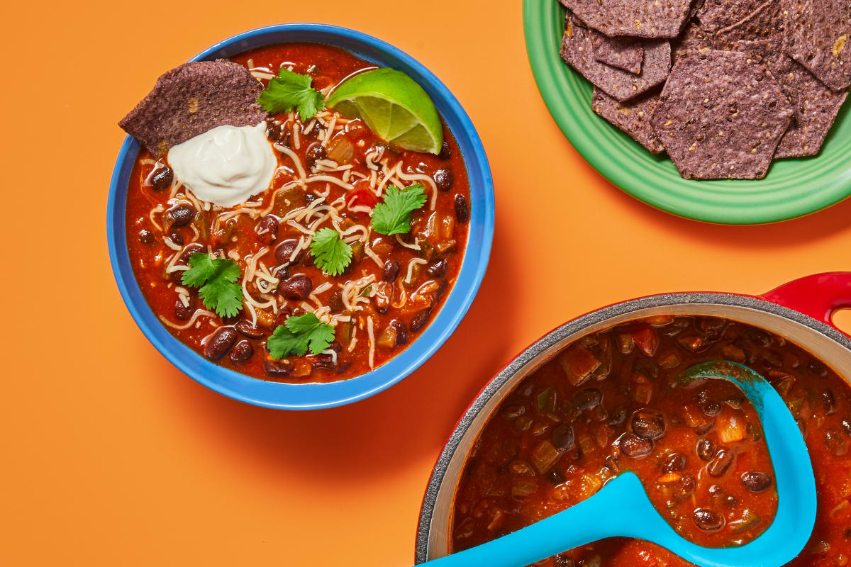 Hearty Black Bean & Poblano Soup