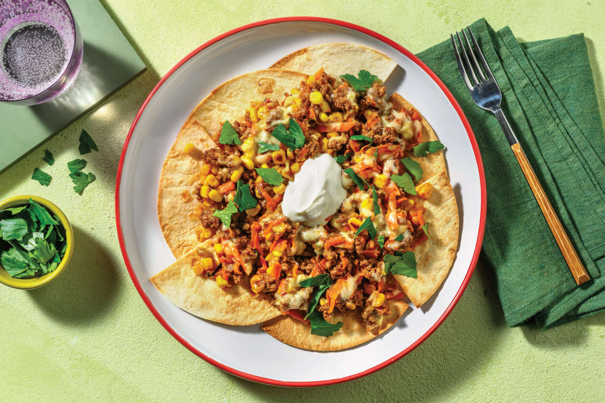 Loaded Tex-Mex Beef Nachos