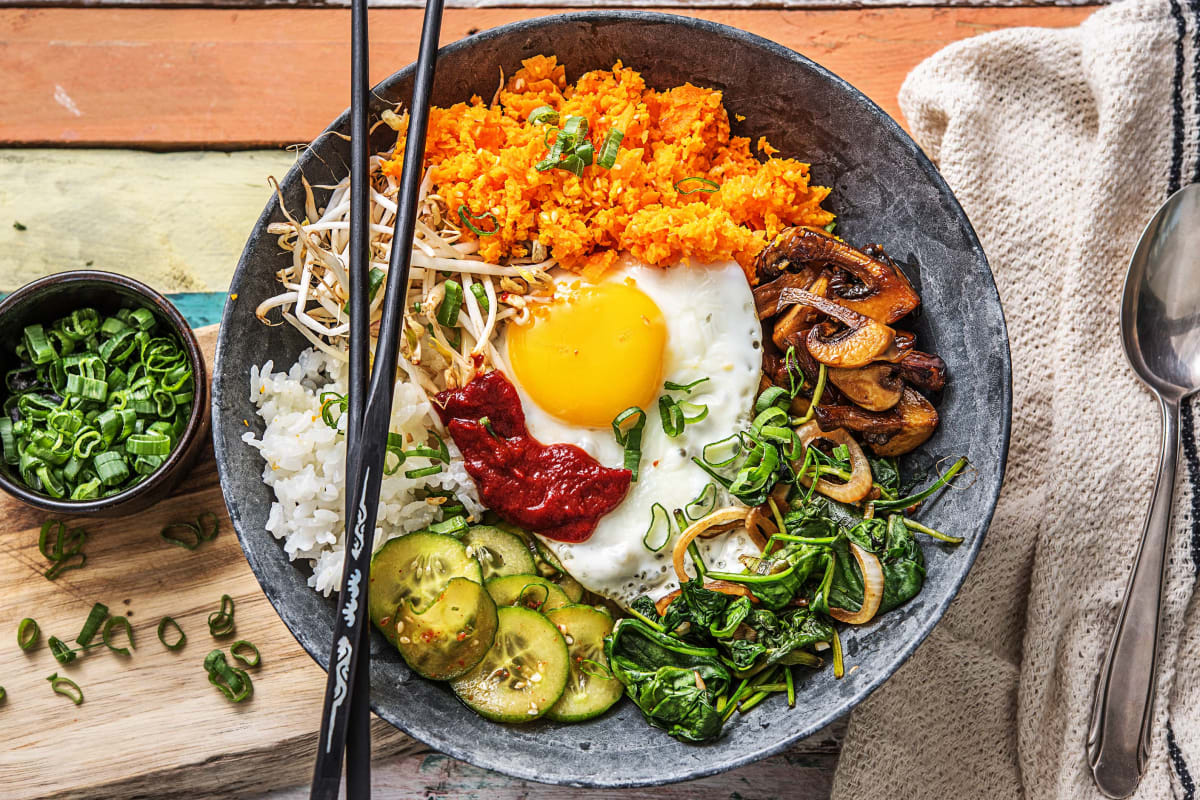 Hello Bibimbap! Koreanische Gemüsebowl