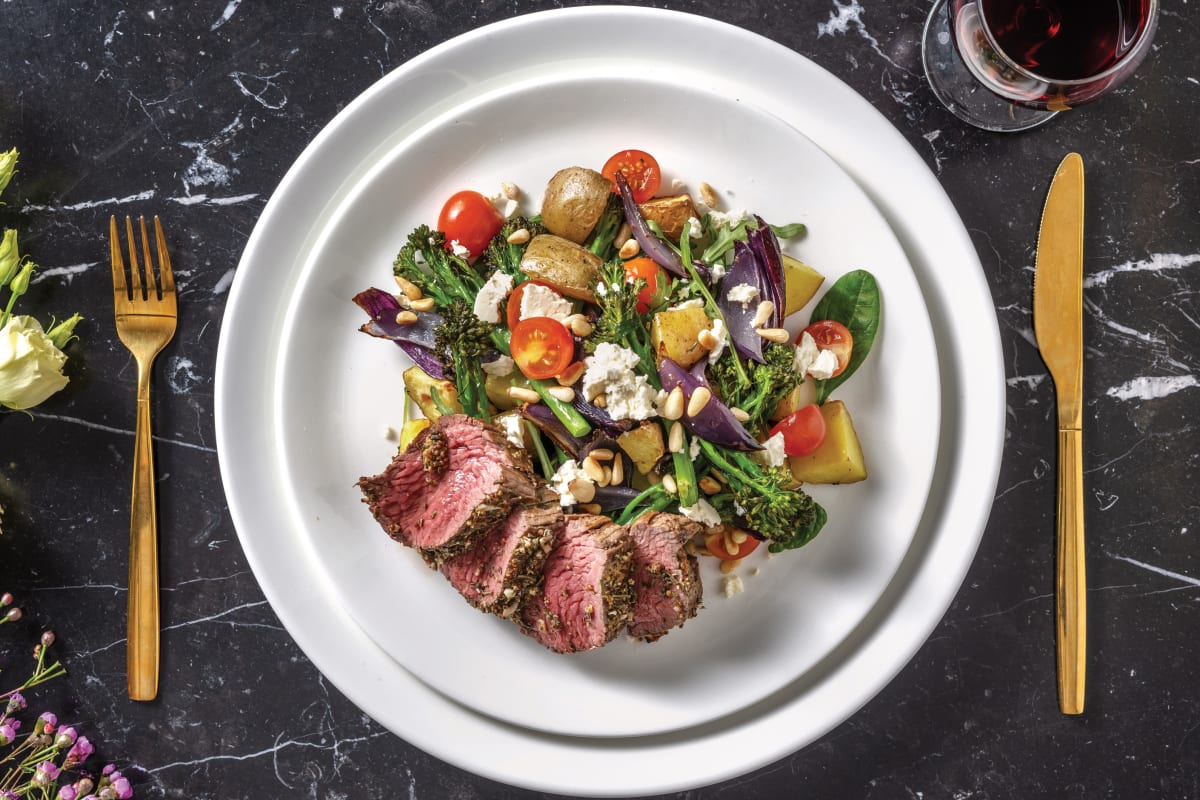 Herby Sirloin Tip & Baby Broccoli Salad