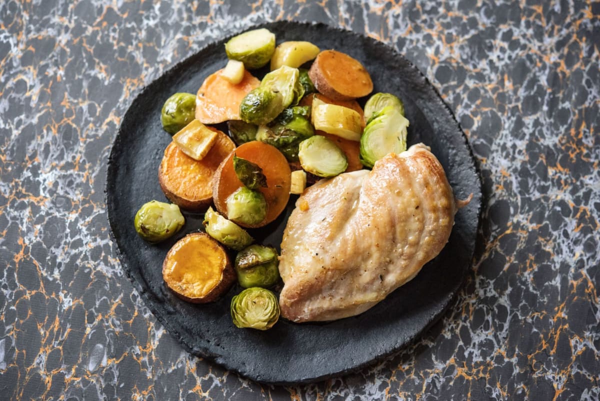Oven-Roasted Chicken and Winter Veggies