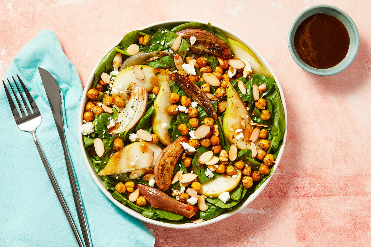 Herbed Chickpea & Spinach Salad