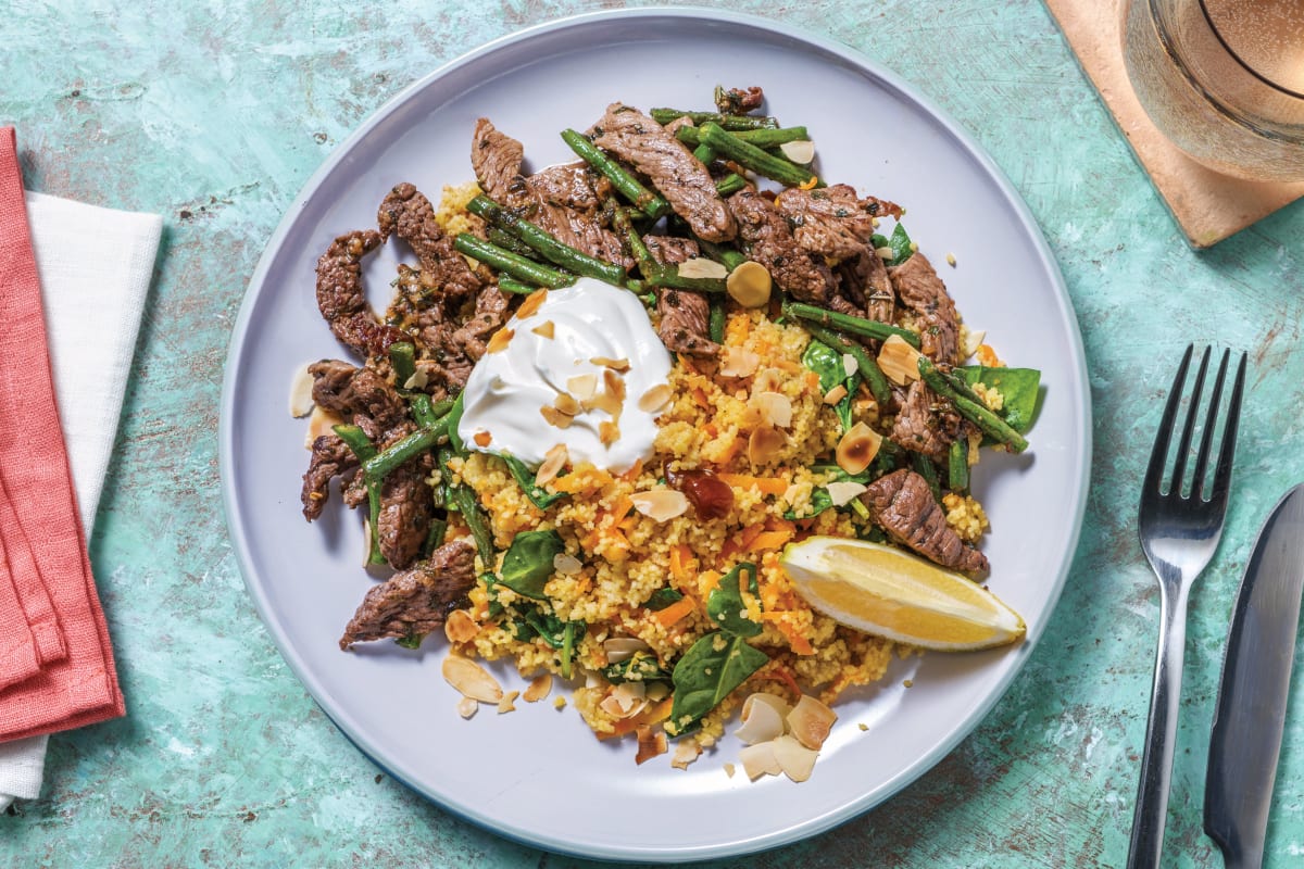 Herb-Spiced Beef & Jewelled Couscous