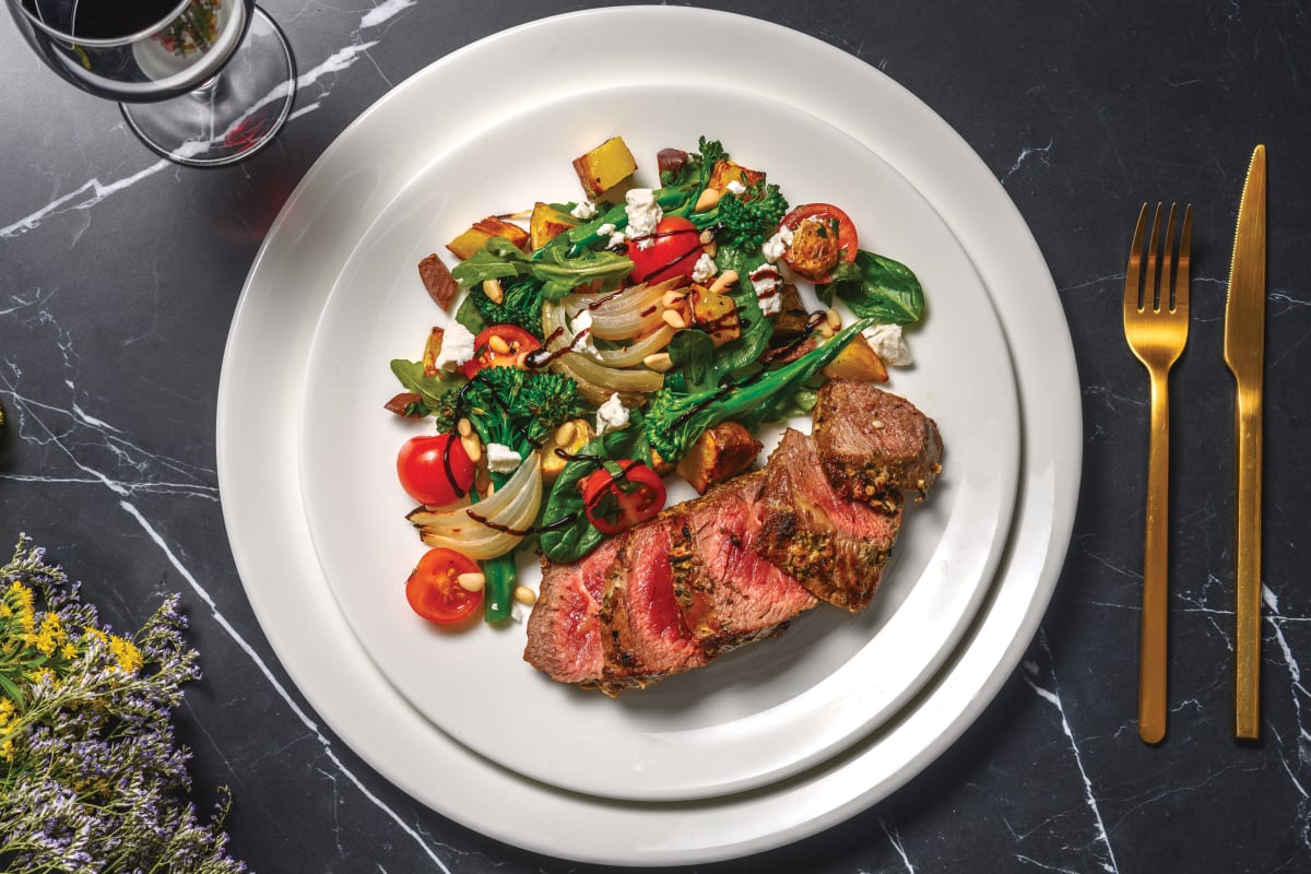 Herby Sirloin Tip & Baby Broccoli Salad