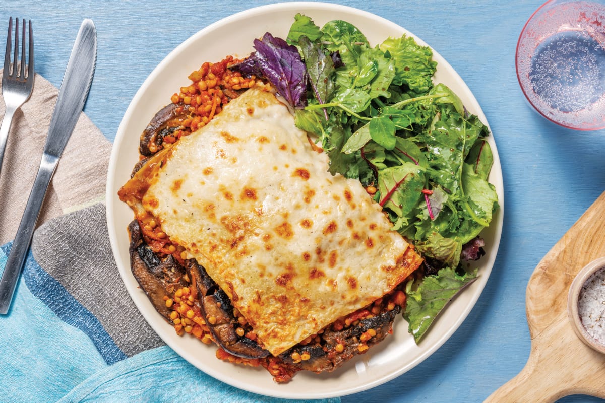 Hidden Veggie, Mushroom & Lentil Lasagne