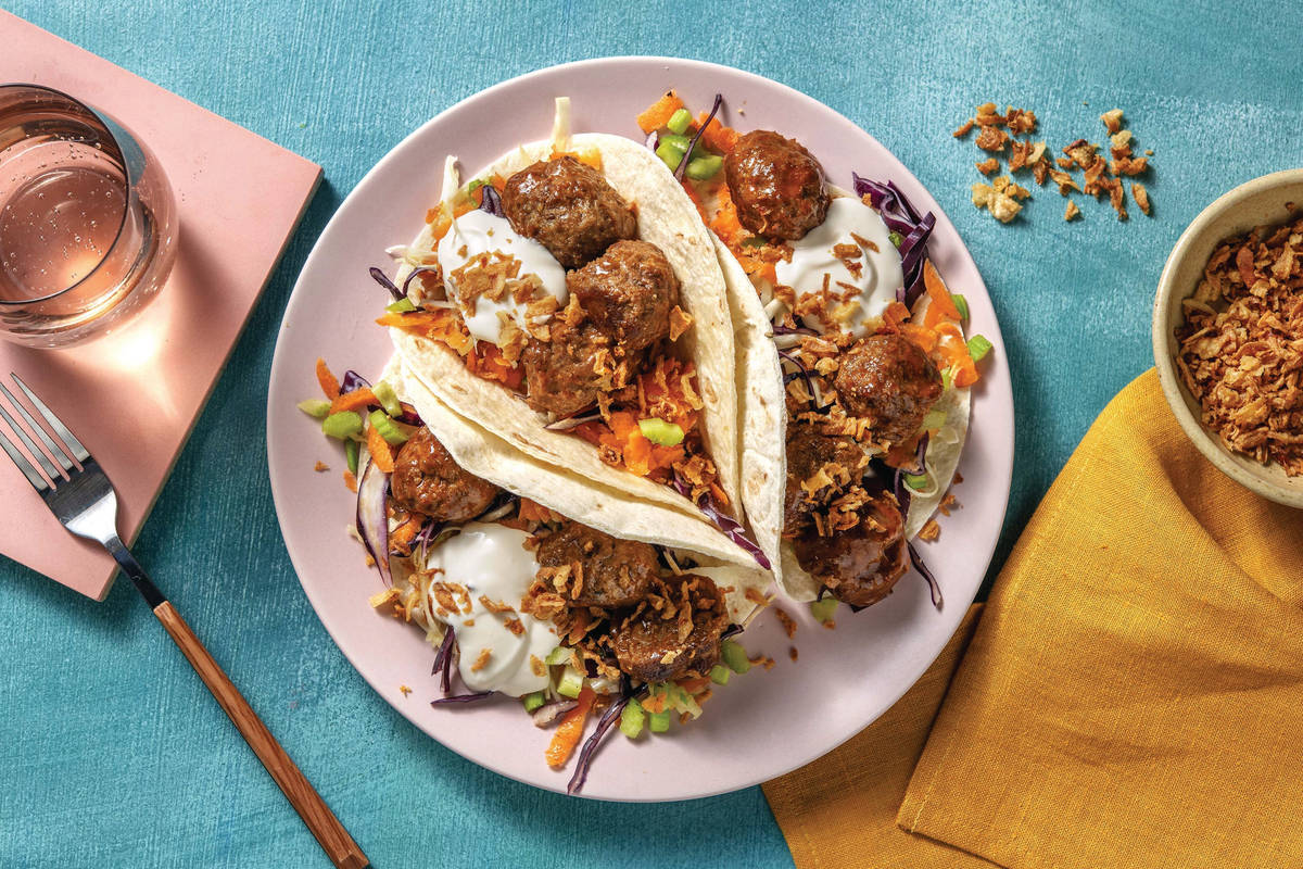 Hoisin Beef Meatball Tacos Recipe HelloFresh