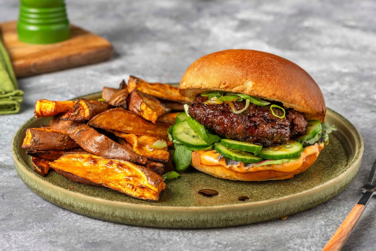 Burgers de bœuf glacé à la sauce hoisin