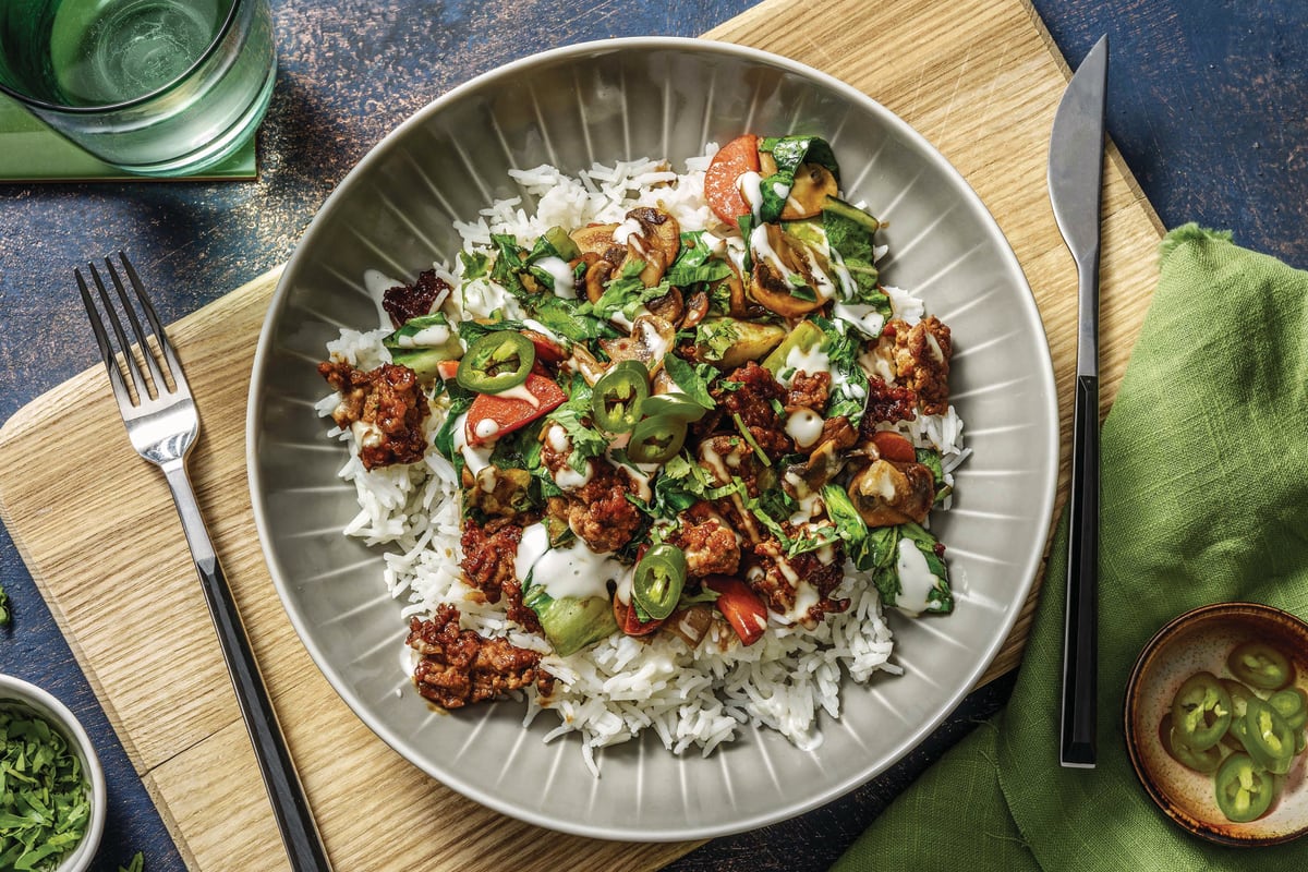 Hoisin Pork & Mushroom Rice Bowl