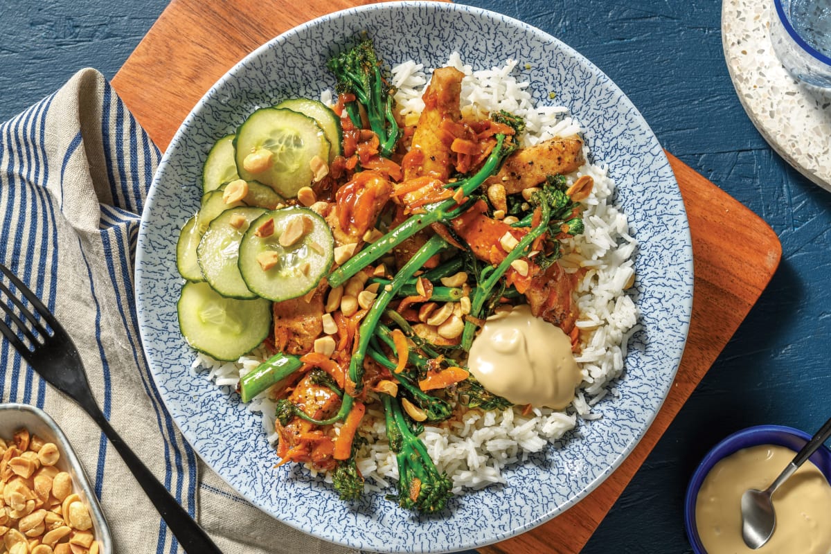 Hoisin Pork Stir-Fry & Garlic Rice