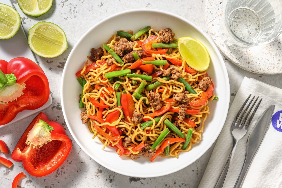 Honey and Ginger Beef Noodles