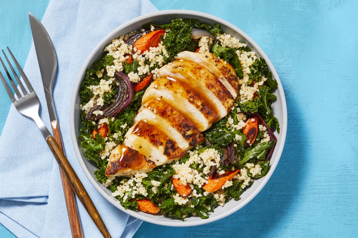 Honey Miso Chicken Bulgur Bowls