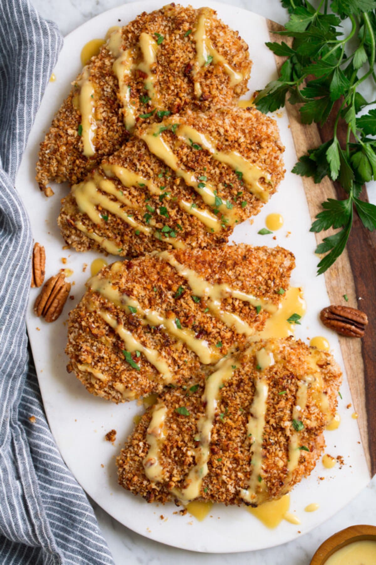 Pecan-Crusted  Honey-Maple Chicken 