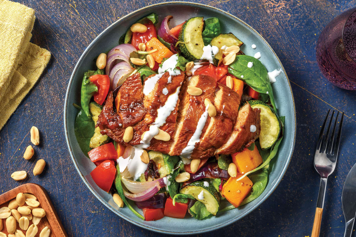 Honey-Soy Chicken & Roast Pumpkin Salad