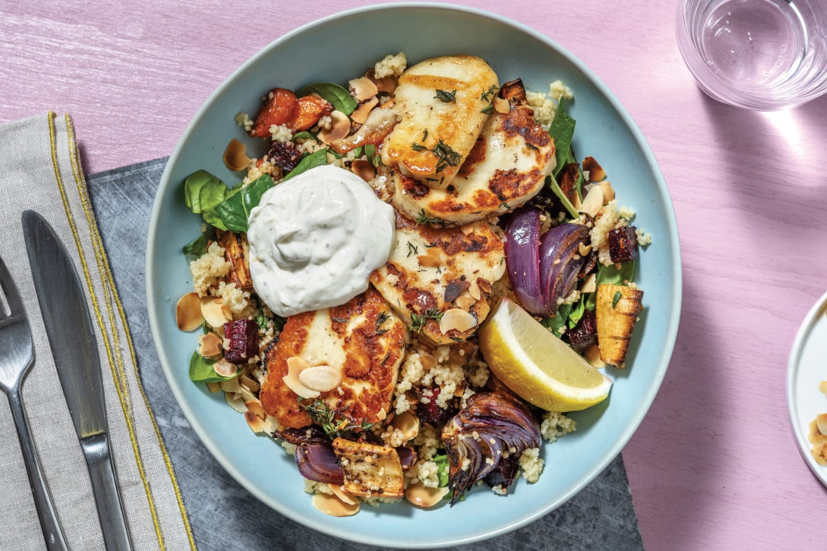 Honey & Thyme Haloumi Couscous Bowl