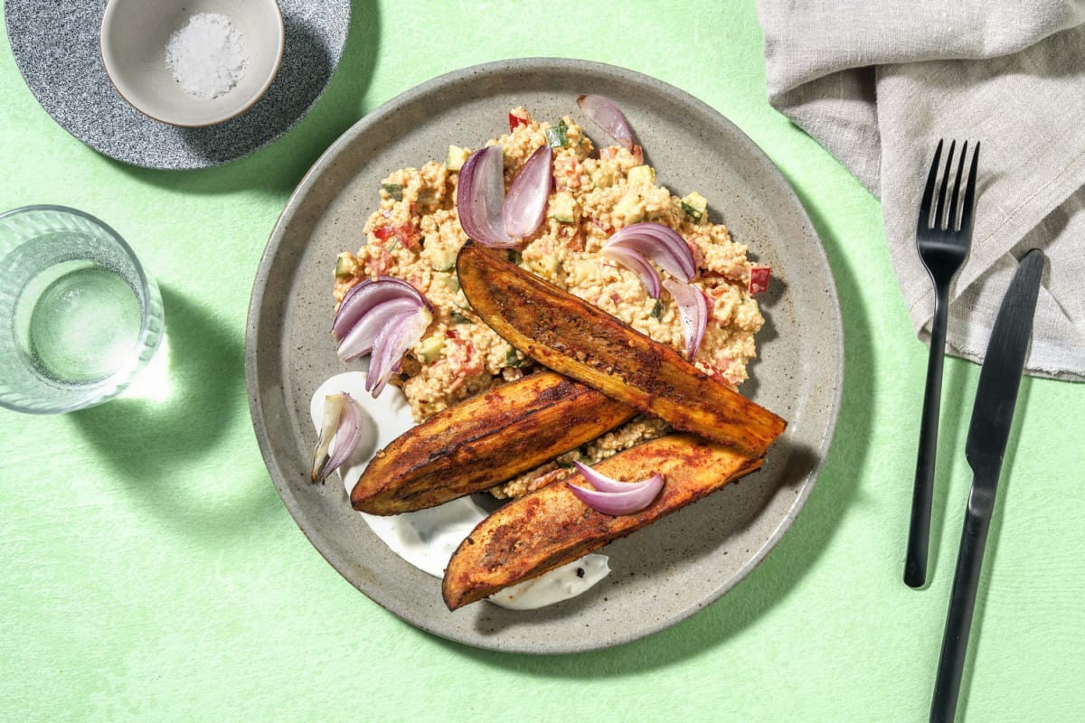 Honig-Harissa-Aubergine aus dem Ofen