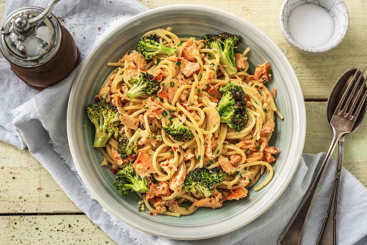 Smoked Salmon Spaghetti With Broccoli Recipe Hellofresh