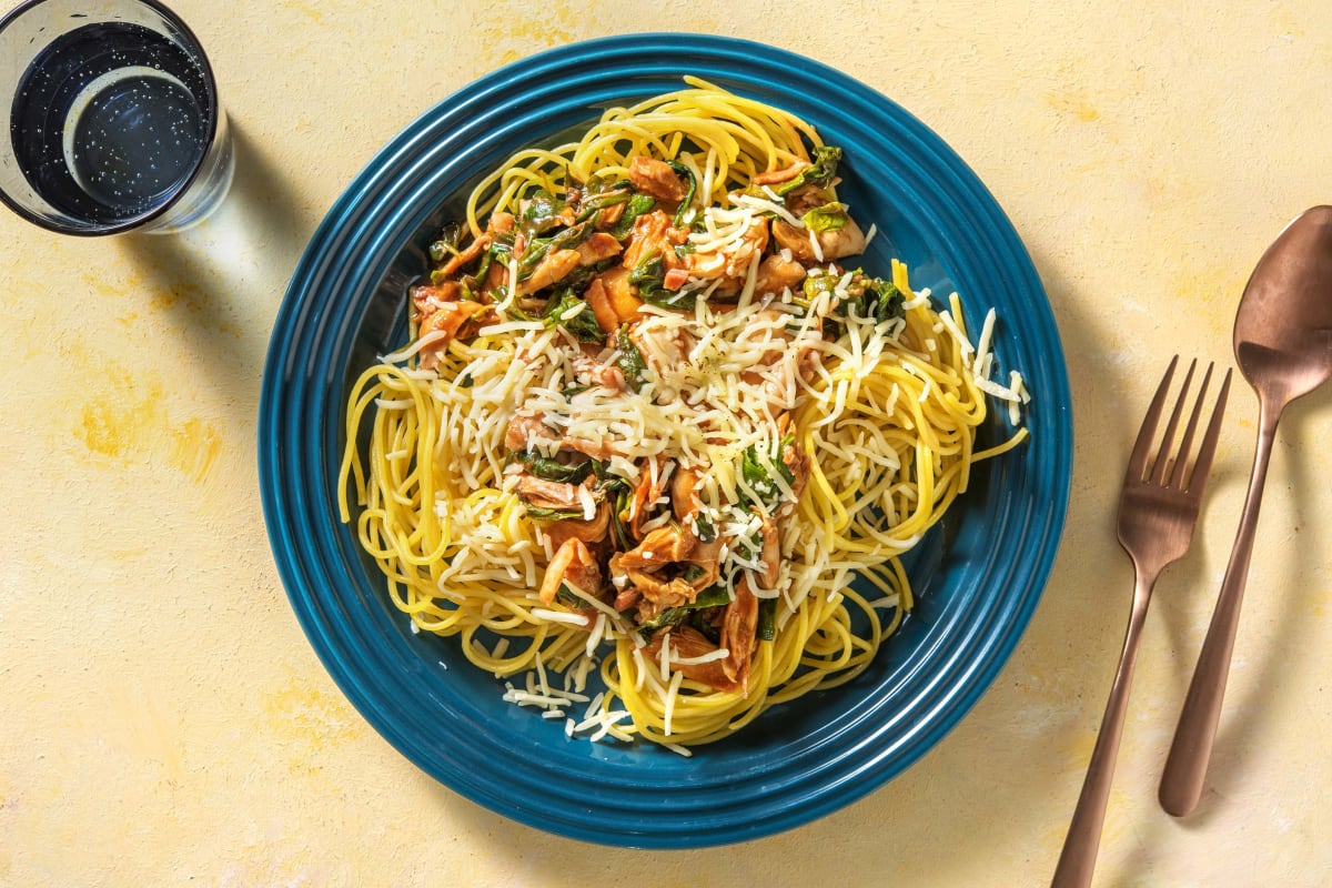 Hunters BBQ Chicken and Bacon Spaghetti