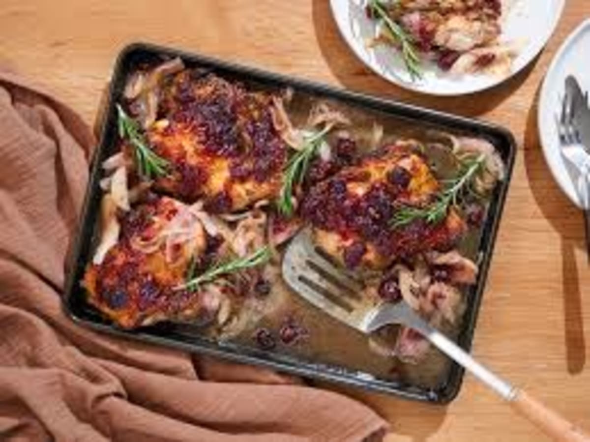 Cranberry Glazed Chicken Thighs