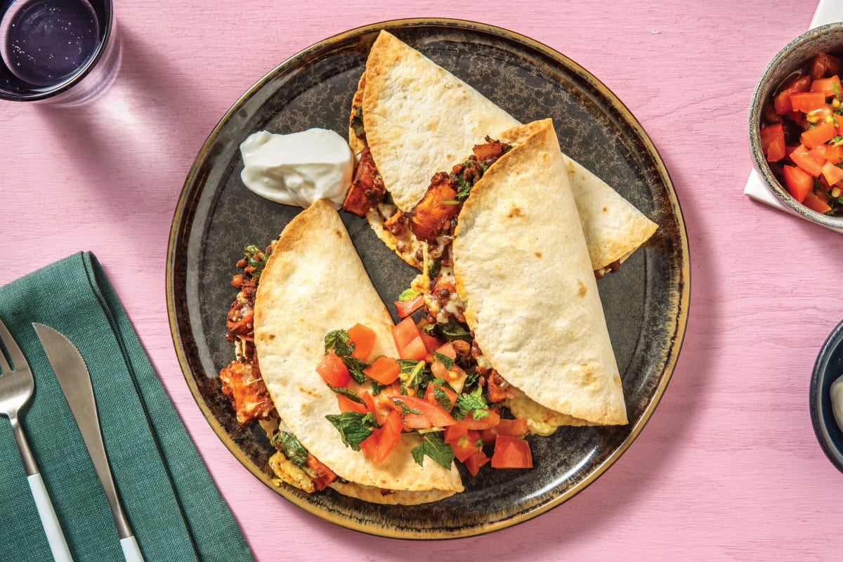 Indian Kumara & Lentil Dosa-Dillas