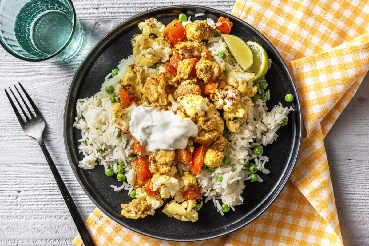 Poulet et chou-fleur rôtis à l’indienne