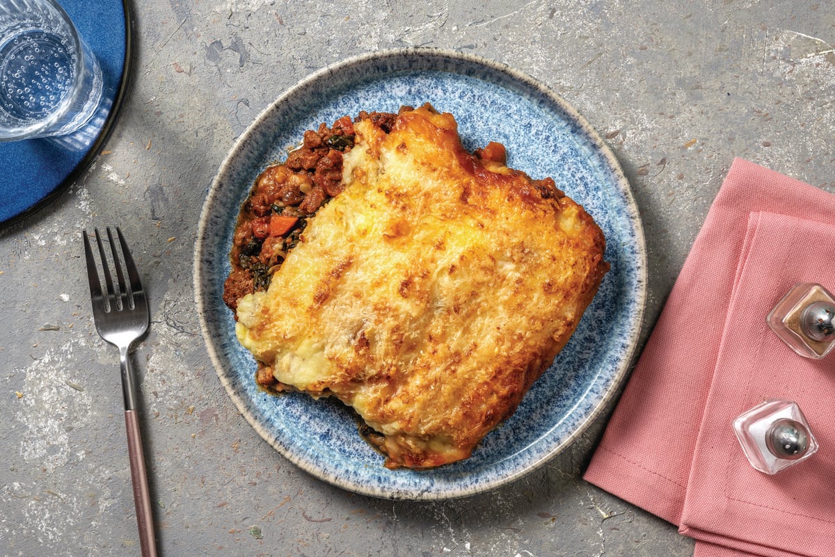 Italian Beef & Baby Spinach Pie