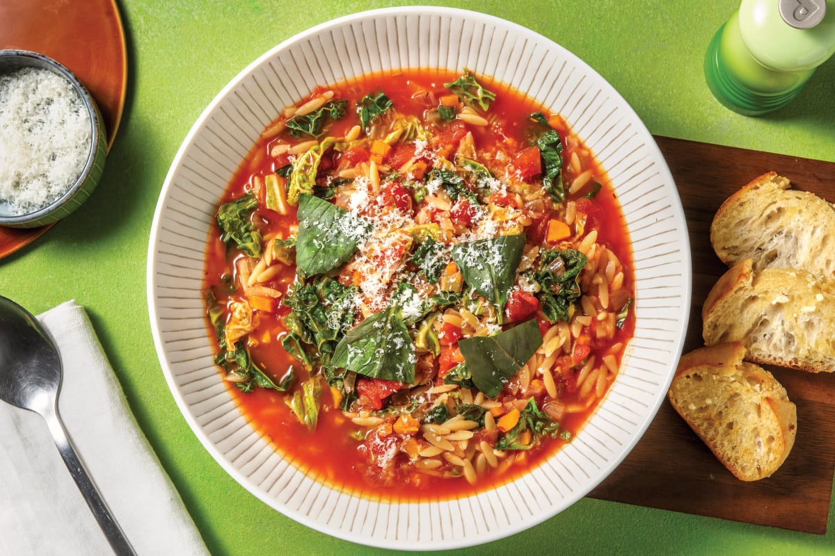 Italian Kale & Risoni Soup