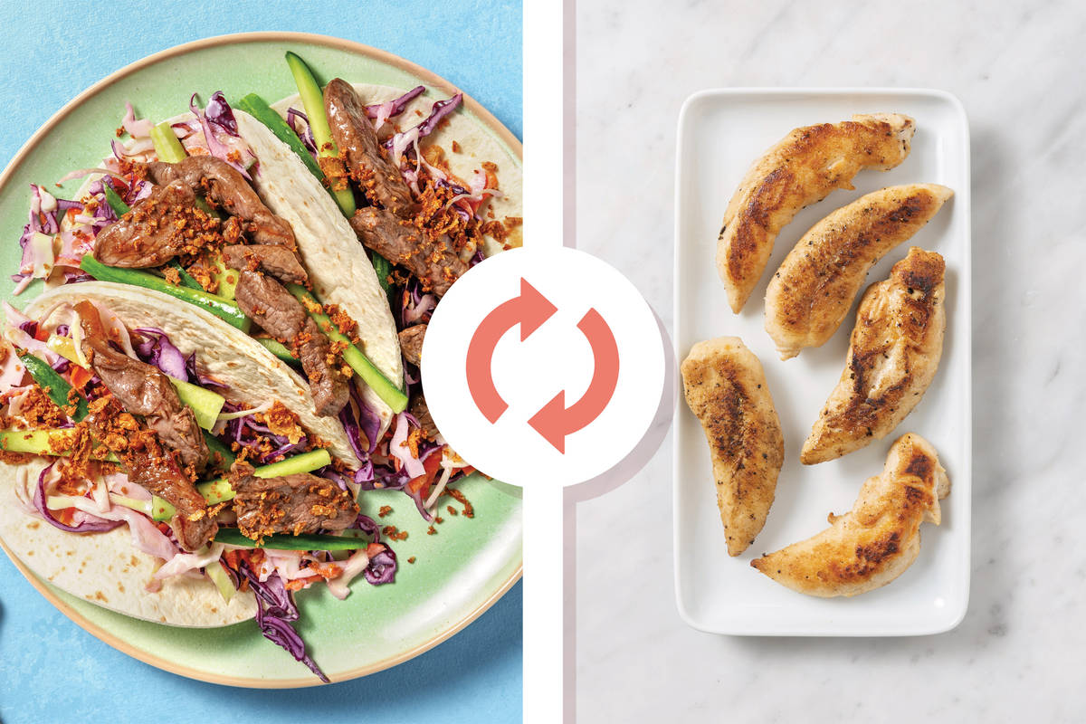 Quick AsianStyle Chicken Strip Tacos Recipe HelloFresh