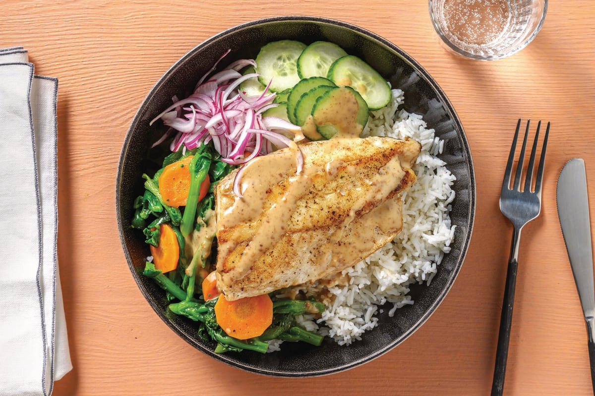 Seared Sesame Barramundi Bowl