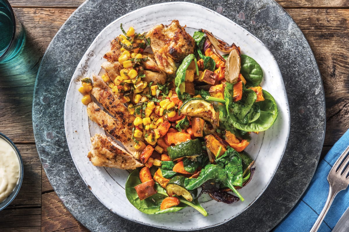 Jerk Chicken & Roast Veggie Toss Recipe HelloFresh