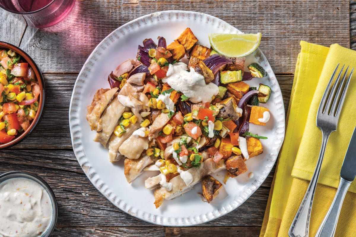 Jerk Chicken and Veggie Traybake Recipe HelloFresh