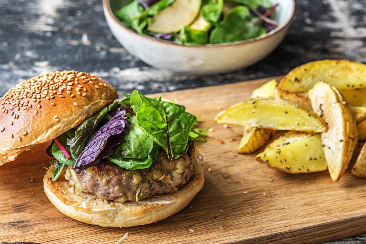 Juicy Apple Pork Burgers