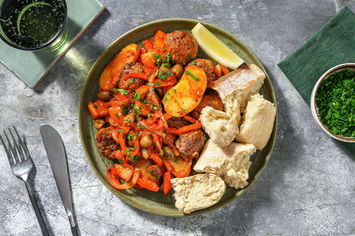 Köfte in kruidige tomatenstoof