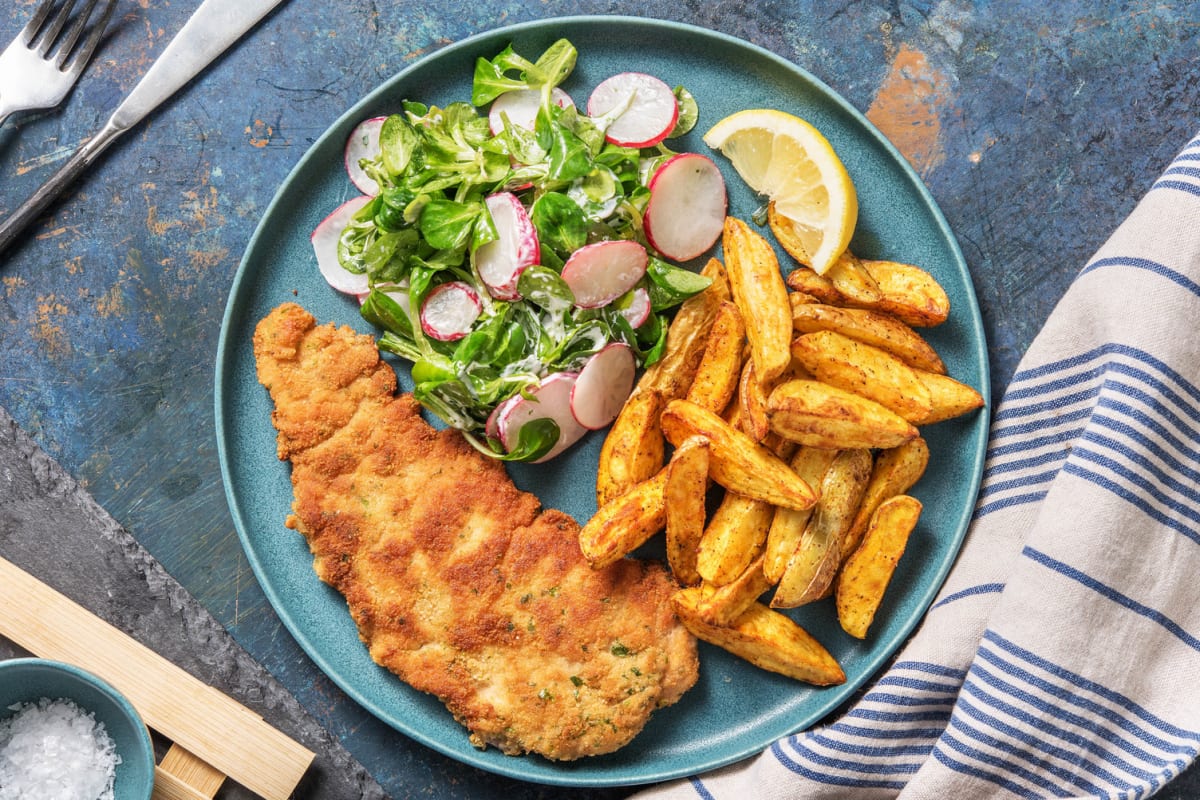 Knuspriges Kräuterschnitzel