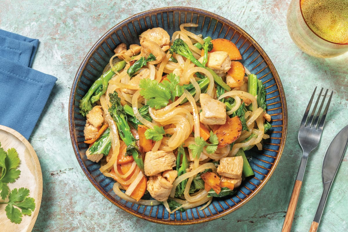 Chicken & Carrot Noodle Stir-Fry