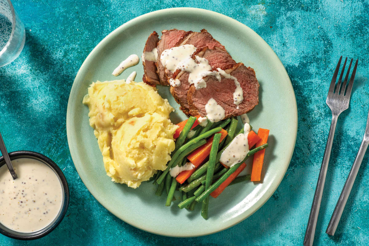 Seared Lamb Rump & Parsnip Mash