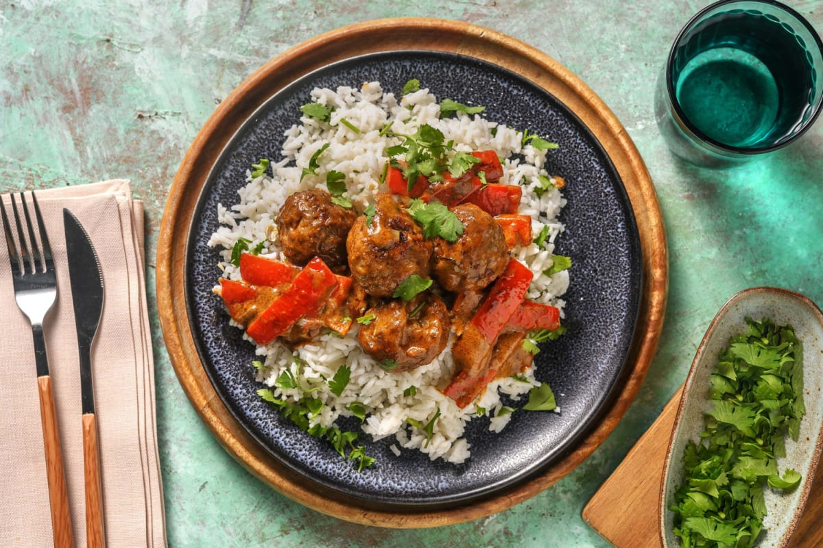 Boulettes d’agneau dans une sauce tikka