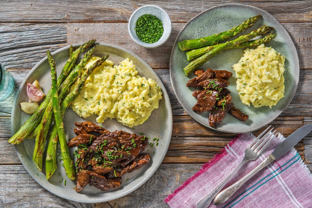 Lanières de steak au barbecue