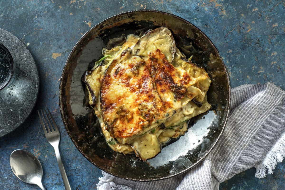 Groentelasagne met zelfgemaakte roomsaus