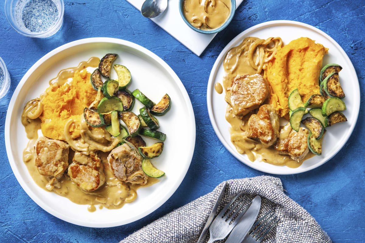 Leckere Schweinefilets mit Zucchini