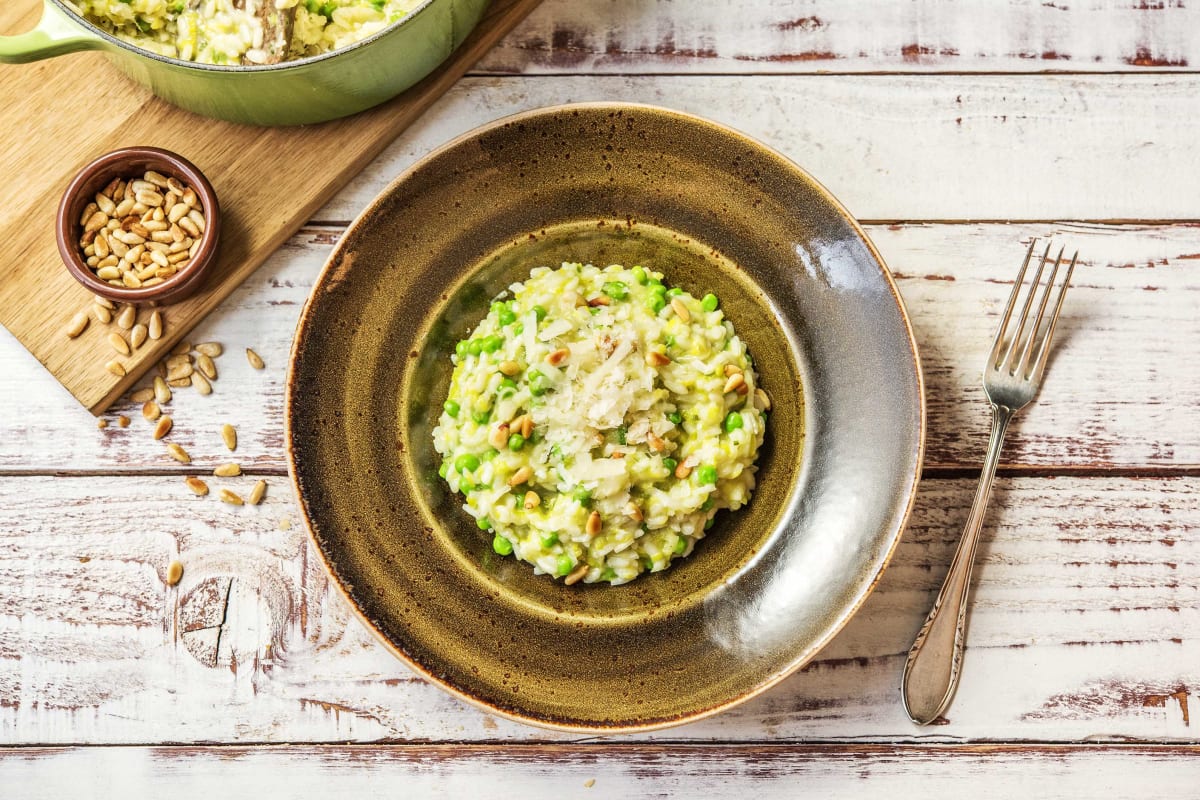 Leek and Pea Risotto