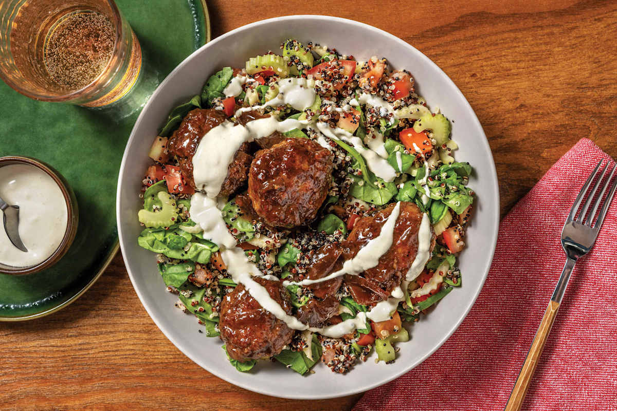 Lemon Pepper Beef Rissoles & Onion Chutney 