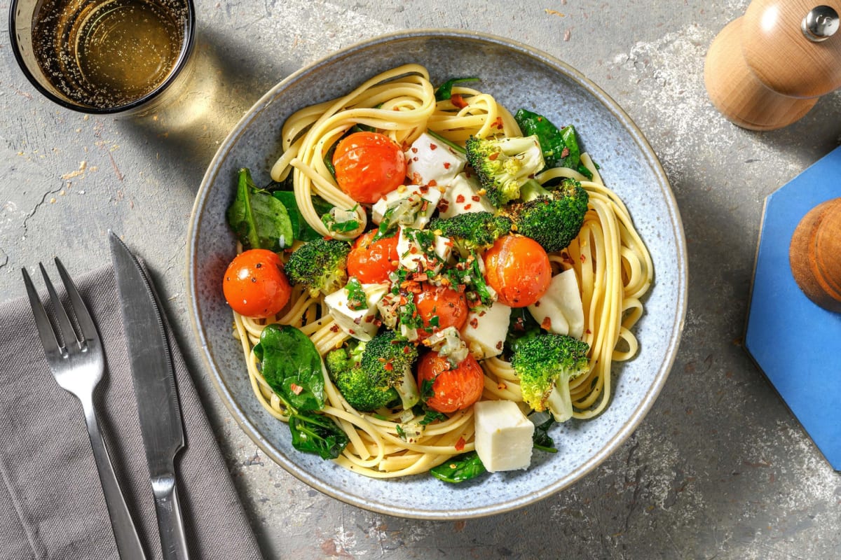 Zesty Broccoli and Mozzarella Pasta