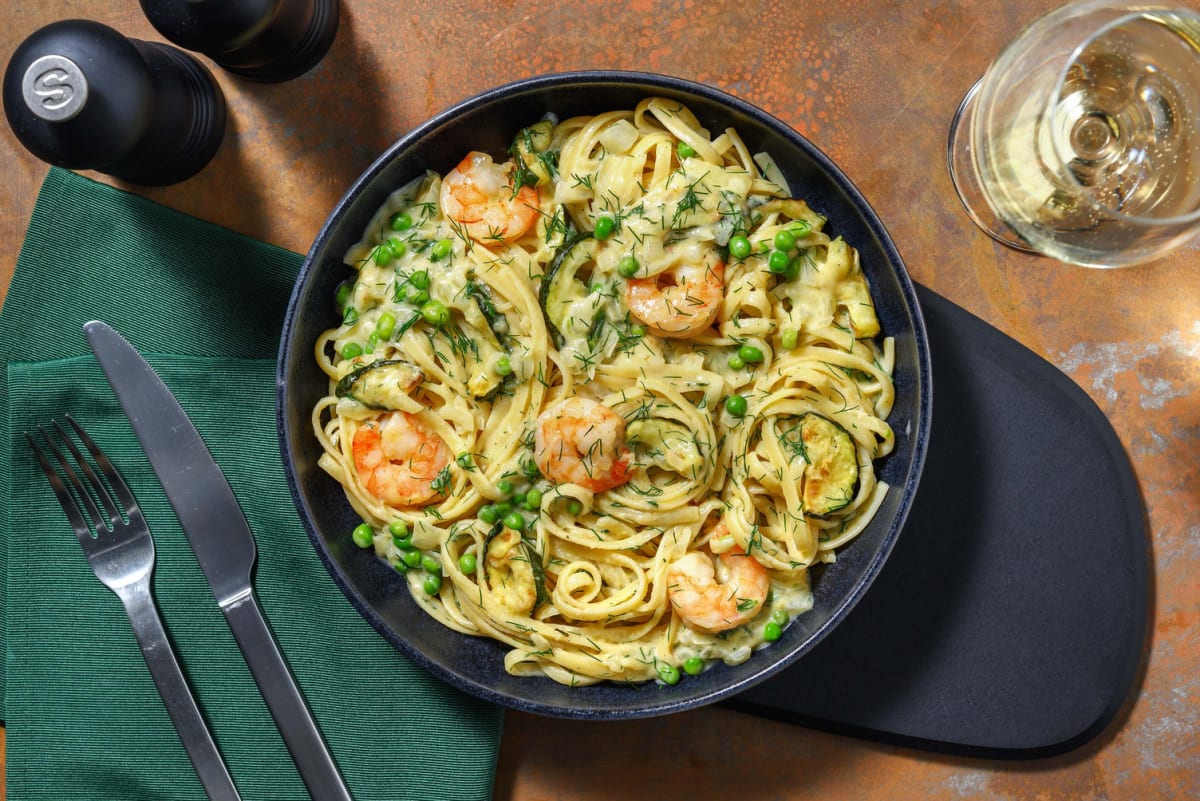 Shrimp and Zucchini Linguine