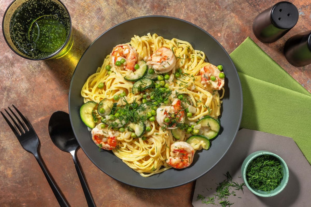 Shrimp and Zucchini Linguine