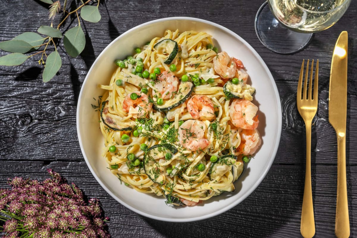 Shrimp and Zucchini Linguine